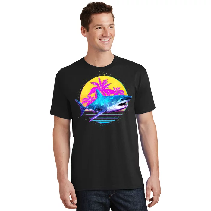 Retro 80s Polygon Shark T-Shirt | TeeShirtPalace
