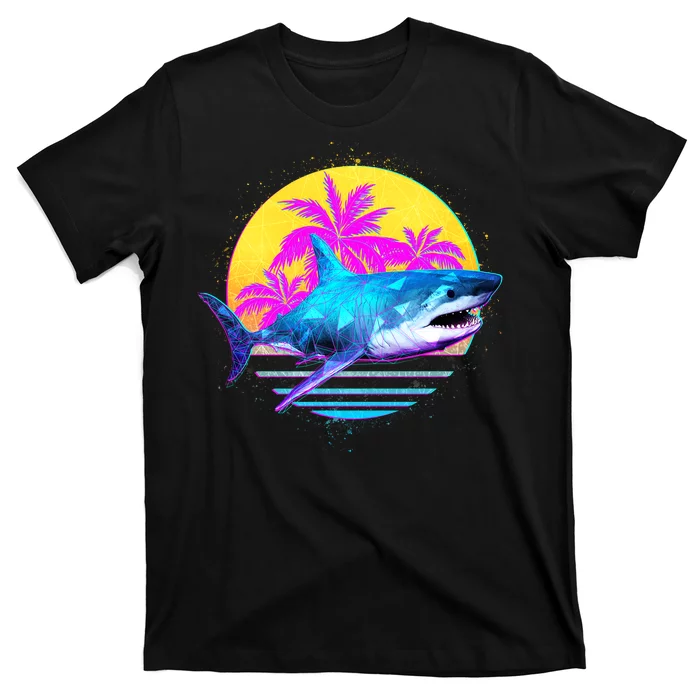 Retro 80s Polygon Shark T-Shirt | TeeShirtPalace