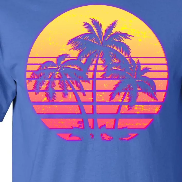 Retro 80's Sunset Palms Tall T-Shirt