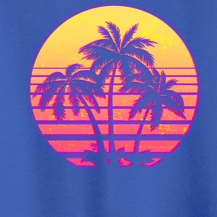 Retro 80's Sunset Palms Toddler T-Shirt