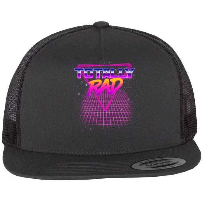 Retro 80's Totally Rad Flat Bill Trucker Hat