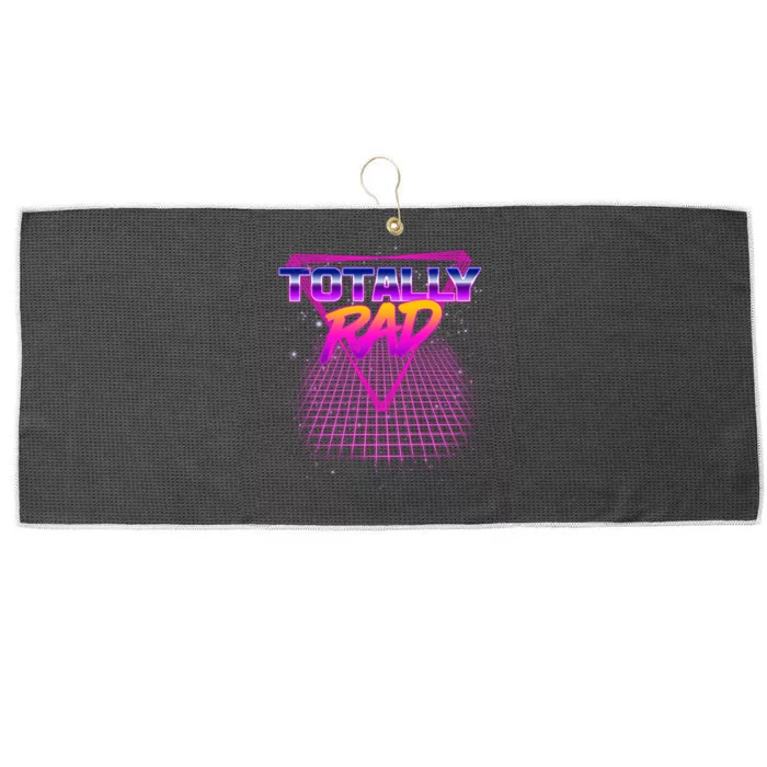 Retro 80's Totally Rad Large Microfiber Waffle Golf Towel