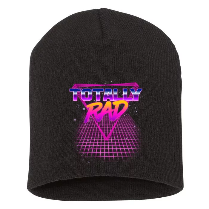 Retro 80's Totally Rad Short Acrylic Beanie