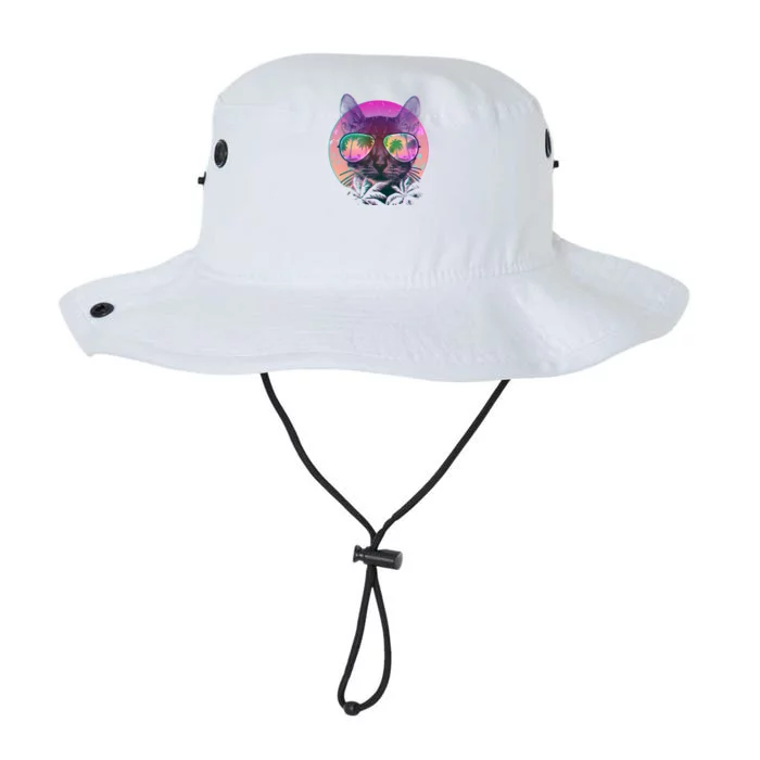 Retro 80s Tropical Cat Legacy Cool Fit Booney Bucket Hat