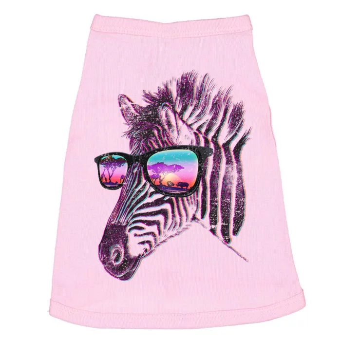 Retro 80s Zebra Shade Doggie Tank