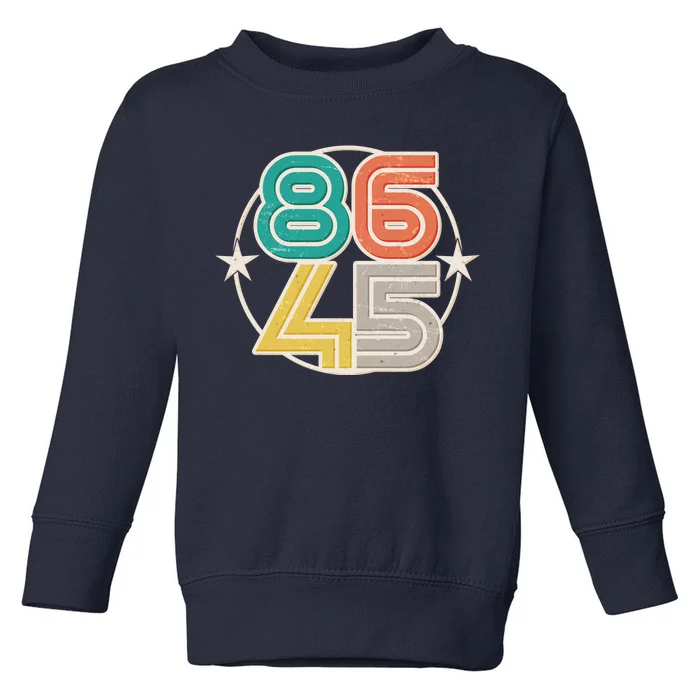 Retro 86 45 Impeach Trump Toddler Sweatshirt