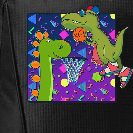 Retro 90's Basketball Dinosaurs City Backpack