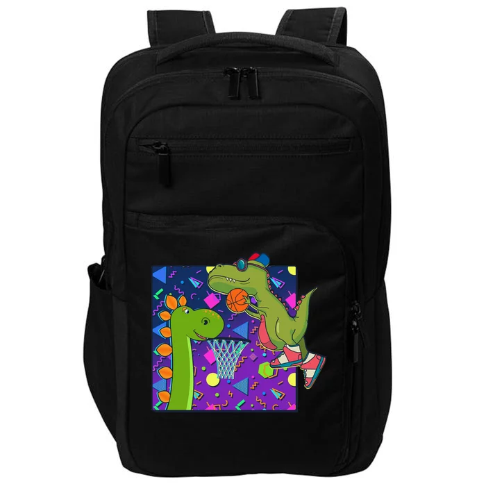 Retro 90's Basketball Dinosaurs Impact Tech Backpack