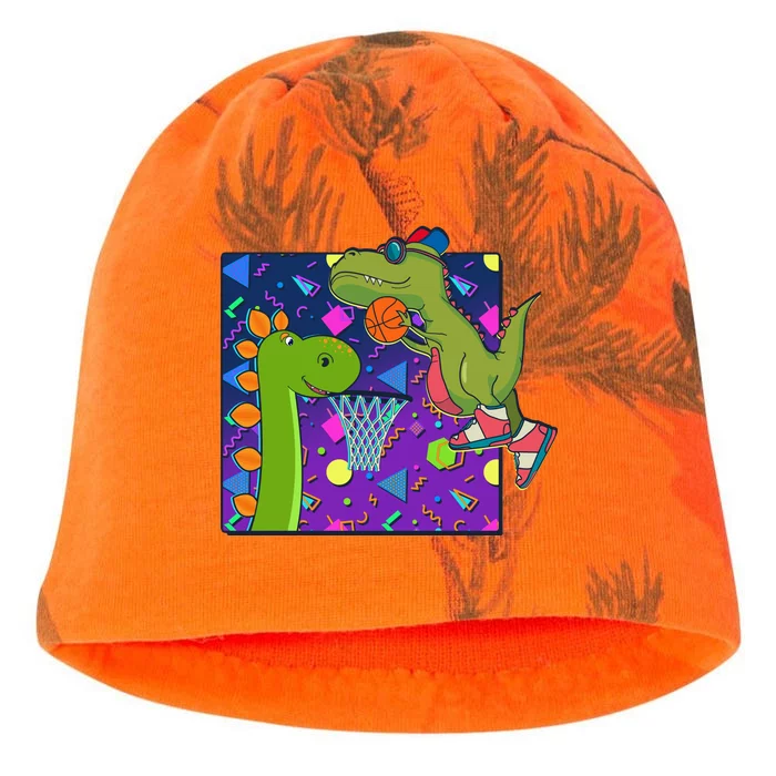 Retro 90's Basketball Dinosaurs Kati - Camo Knit Beanie