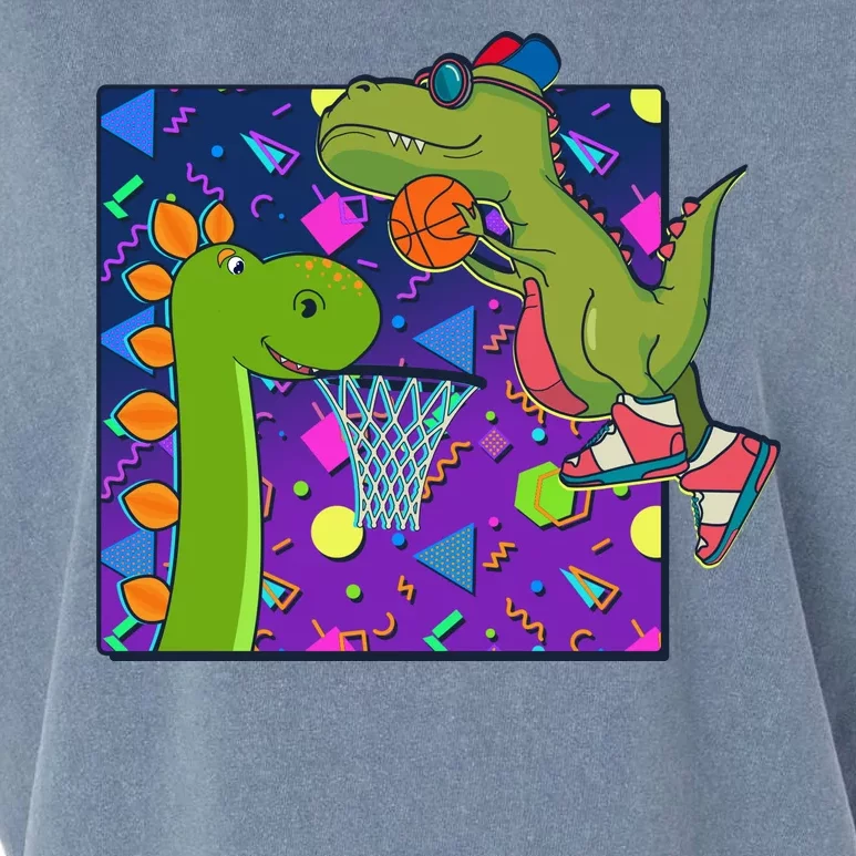 Retro 90's Basketball Dinosaurs Garment-Dyed Women's Muscle Tee