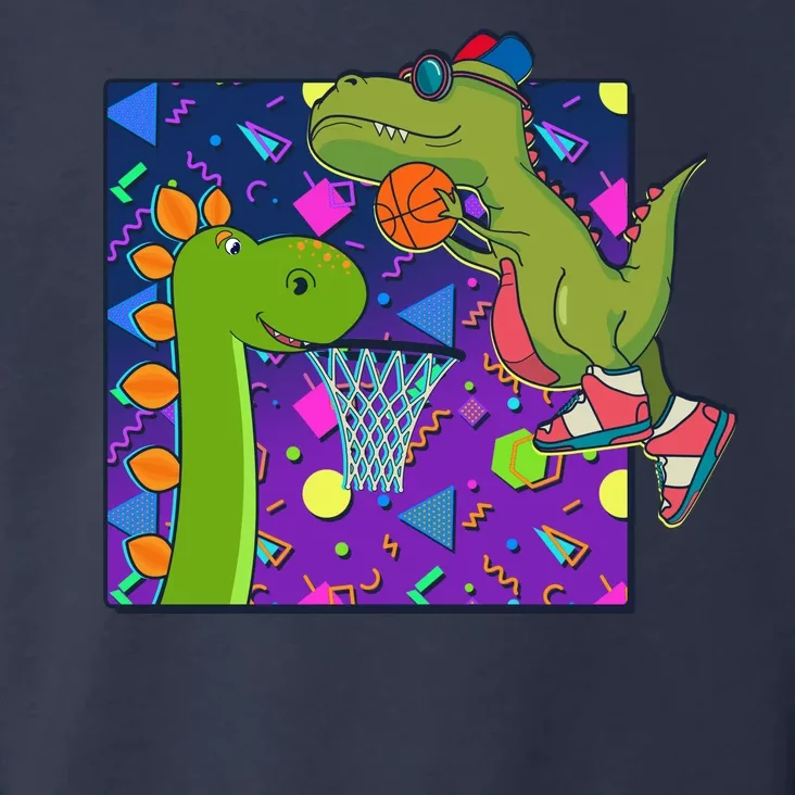 Retro 90's Basketball Dinosaurs Toddler Hoodie