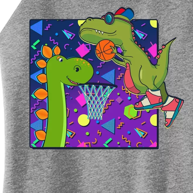 Retro 90's Basketball Dinosaurs Women’s Perfect Tri Rocker Tank