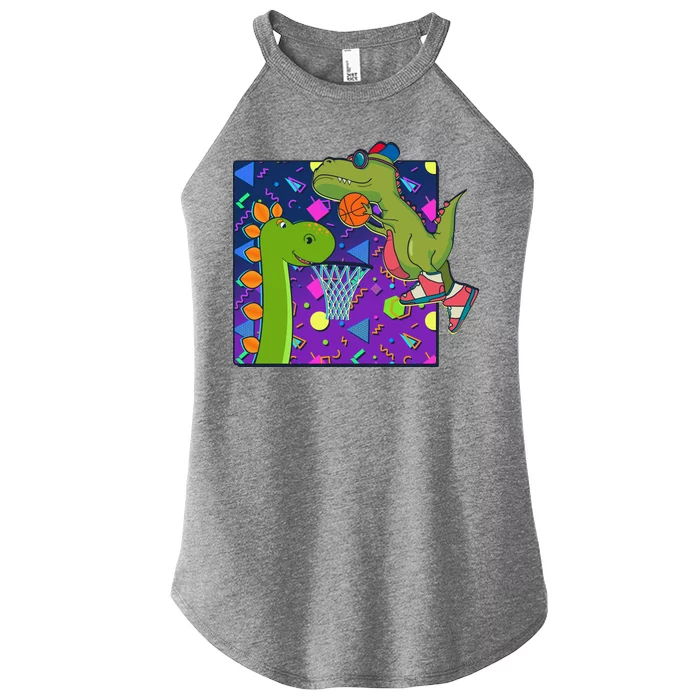 Retro 90's Basketball Dinosaurs Women’s Perfect Tri Rocker Tank