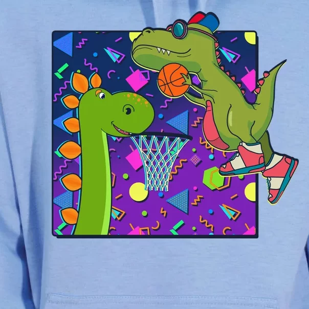 Retro 90's Basketball Dinosaurs Unisex Surf Hoodie