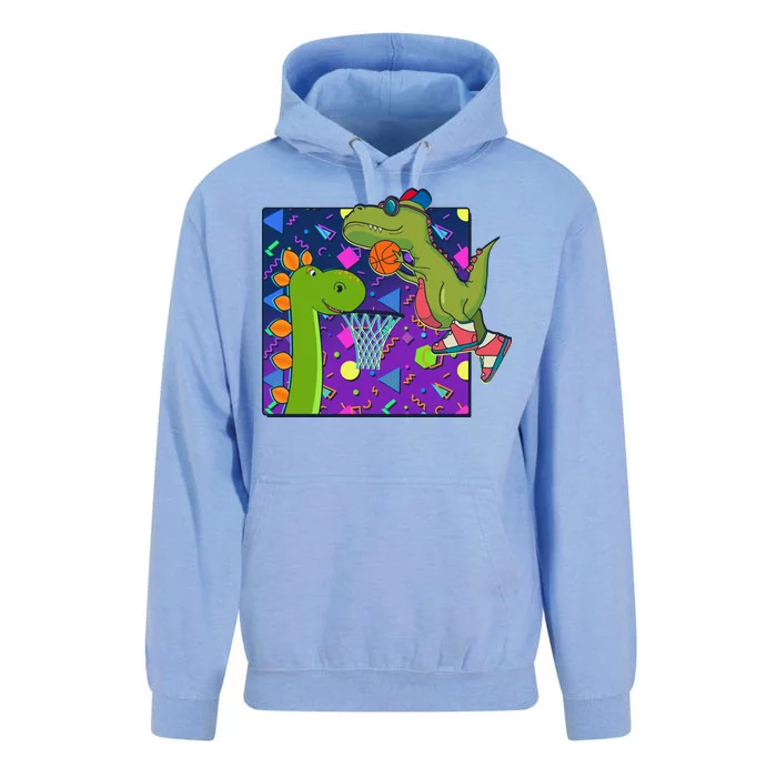 Retro 90's Basketball Dinosaurs Unisex Surf Hoodie