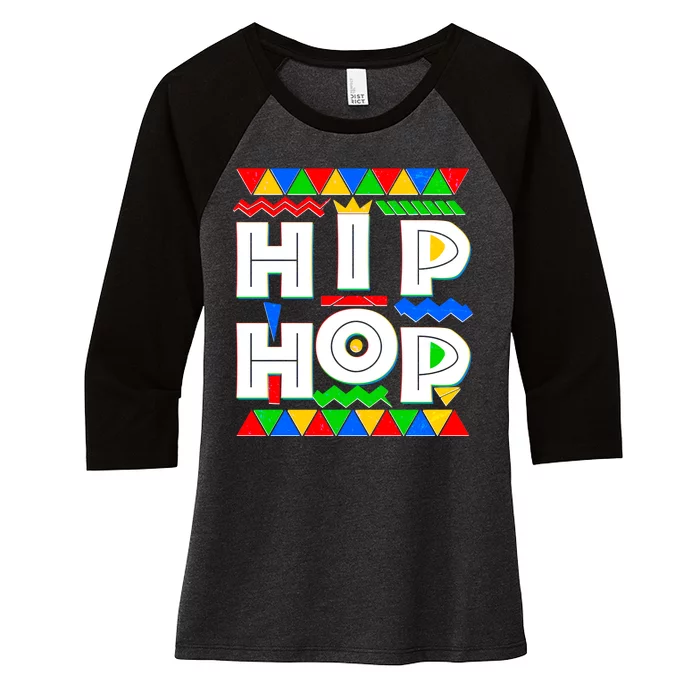 Retro 90's Hip Hop Women's Tri-Blend 3/4-Sleeve Raglan Shirt