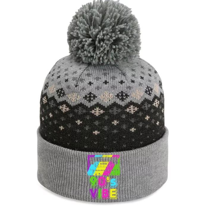 Retro 90's Vibe Vintage The Baniff Cuffed Pom Beanie