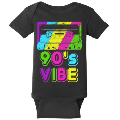 90s Vibe Retro Costume Party Outfit Colorful Music' Organic Short-Sleeved  Baby Bodysuit