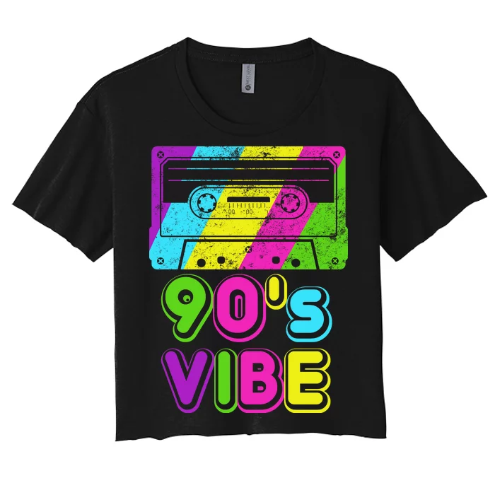 Retro 90's Vibe Vintage Women's Crop Top Tee