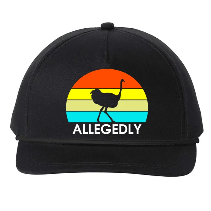 Retro Allegedly Ostrich Vintage Snapback Five-Panel Rope Hat