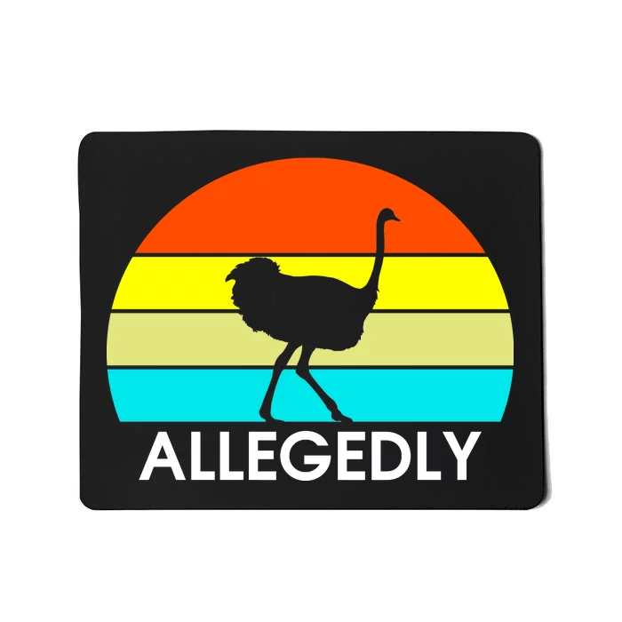 Retro Allegedly Ostrich Vintage Mousepad