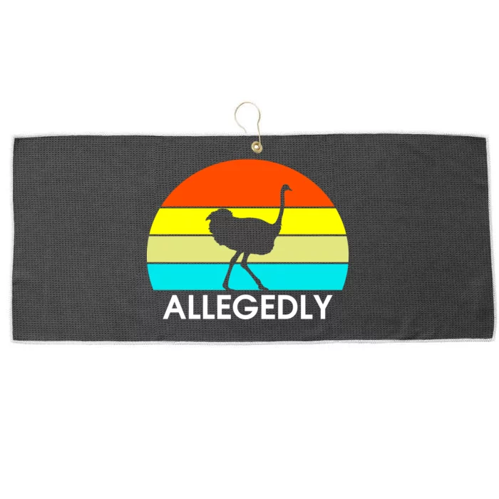 Retro Allegedly Ostrich Vintage Large Microfiber Waffle Golf Towel