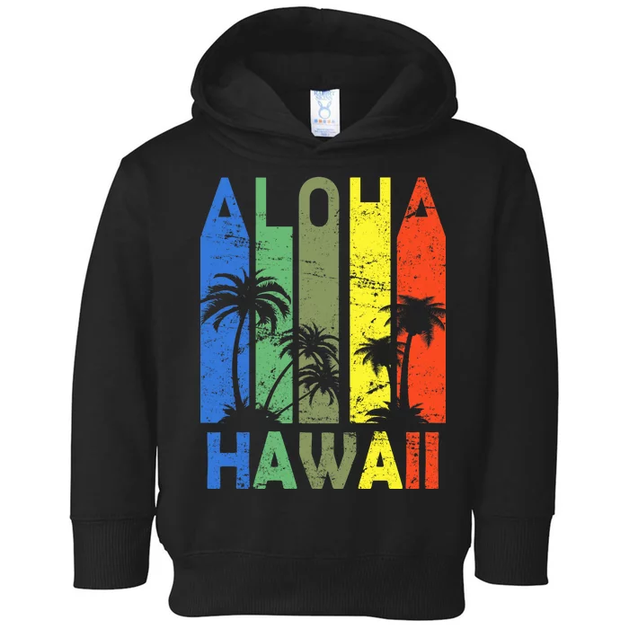 Retro Aloha Hawaii Logo Toddler Hoodie