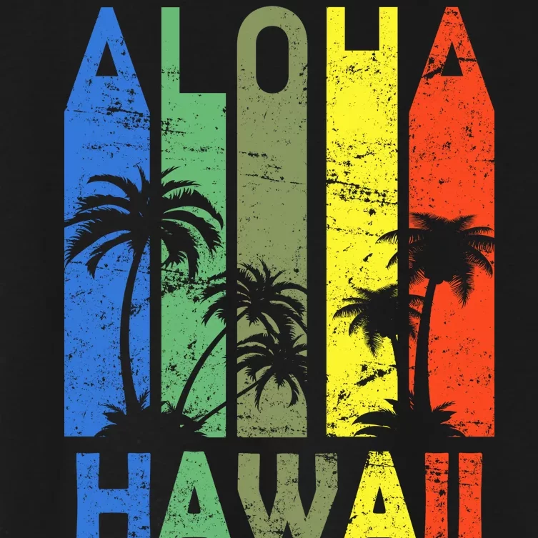 Retro Aloha Hawaii Logo Women's Crop Top Tee