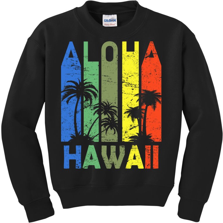 Retro Aloha Hawaii Logo Kids Sweatshirt