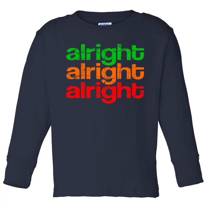 Retro Alright Logo Toddler Long Sleeve Shirt