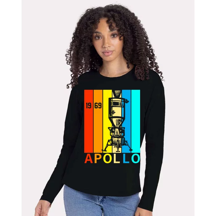 Retro Apollo 11 50th Anniversary 1969 Womens Cotton Relaxed Long Sleeve T-Shirt