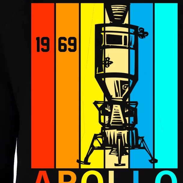 Retro Apollo 11 50th Anniversary 1969 Womens Funnel Neck Pullover Hood