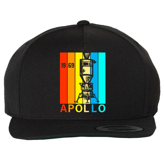 Retro Apollo 11 50th Anniversary 1969 Wool Snapback Cap