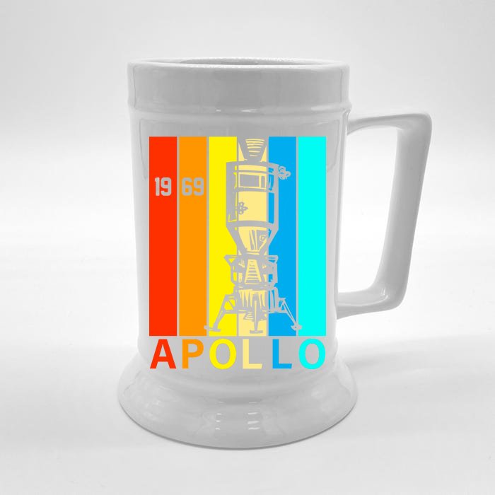 Retro Apollo 11 50th Anniversary 1969 Front & Back Beer Stein