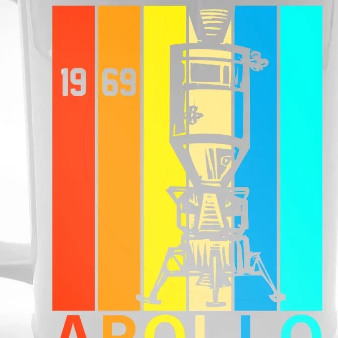 Retro Apollo 11 50th Anniversary 1969 Front & Back Beer Stein