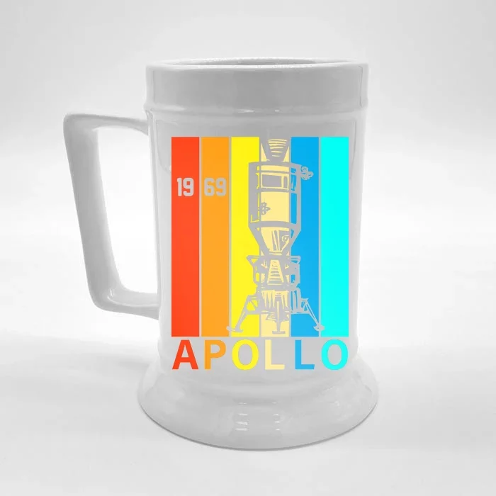 Retro Apollo 11 50th Anniversary 1969 Front & Back Beer Stein