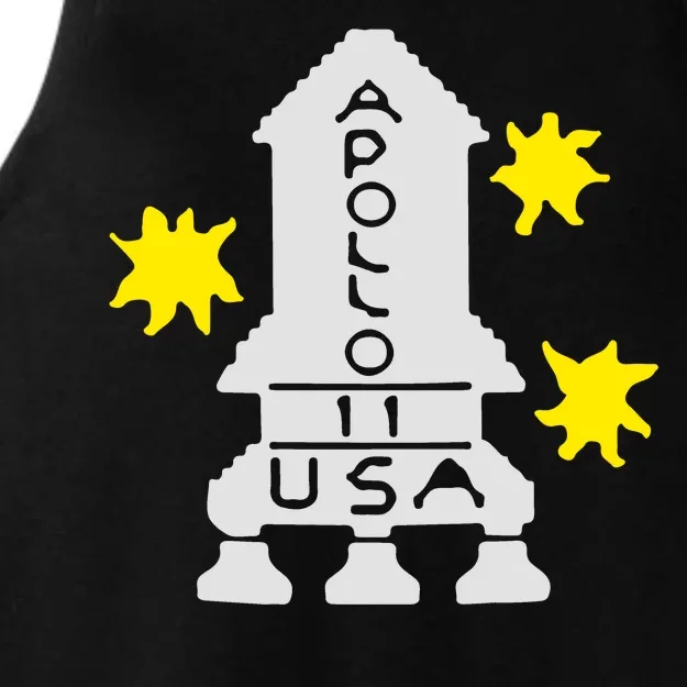 Retro Apollo 11 Spaceship Ladies Tri-Blend Wicking Tank