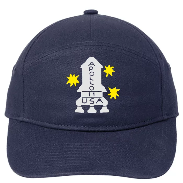 Retro Apollo 11 Spaceship 7-Panel Snapback Hat