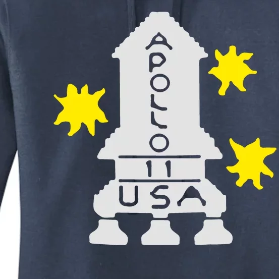 Retro Apollo 11 Spaceship Women's Pullover Hoodie