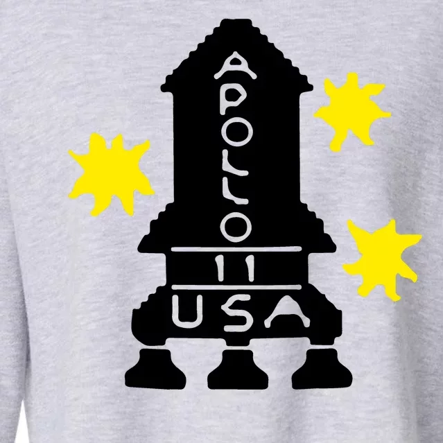 Retro Apollo 11 Spaceship Cropped Pullover Crew