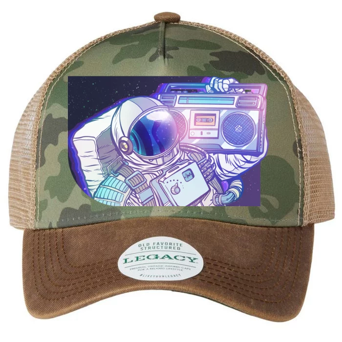 Retro Astronaut Galazy Boombox Legacy Tie Dye Trucker Hat