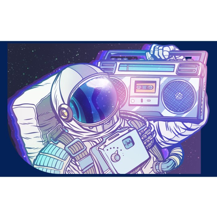 Retro Astronaut Galazy Boombox Bumper Sticker