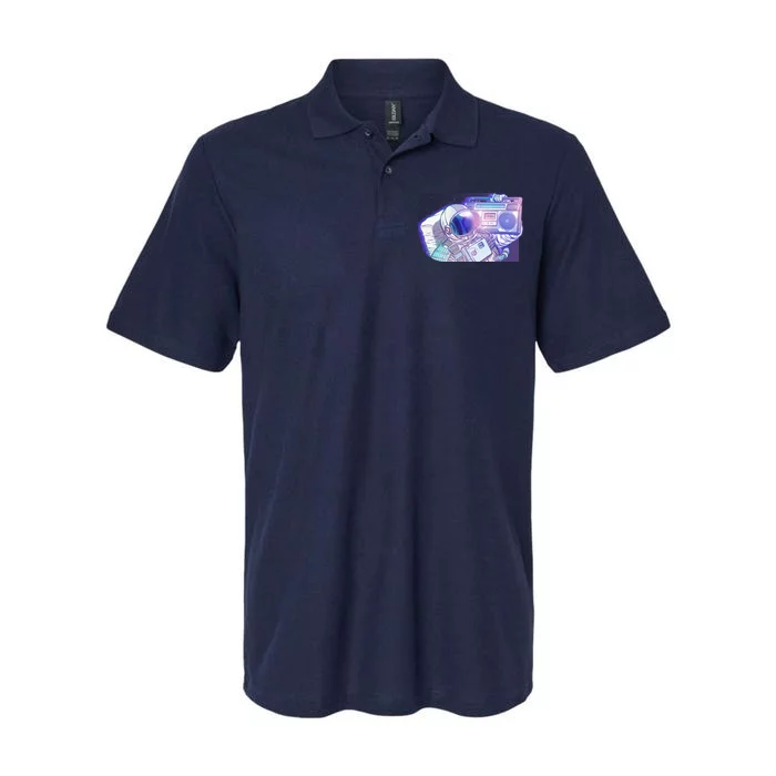 Retro Astronaut Galazy Boombox Softstyle Adult Sport Polo