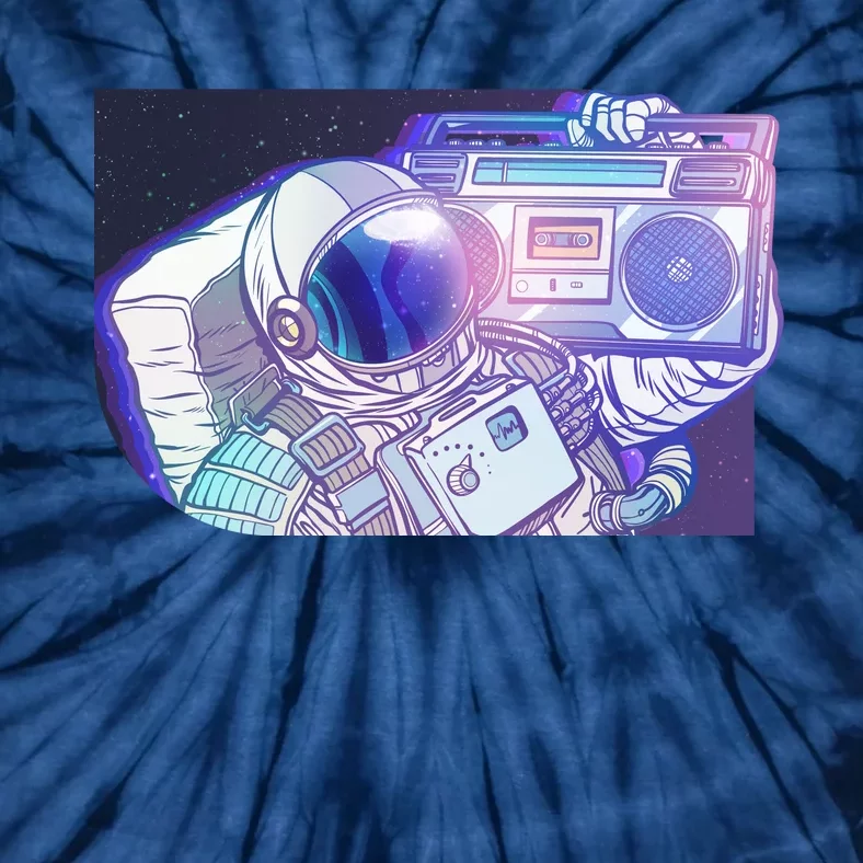 Retro Astronaut Galazy Boombox Tie-Dye T-Shirt