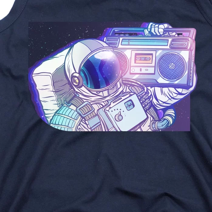 Retro Astronaut Galazy Boombox Tank Top