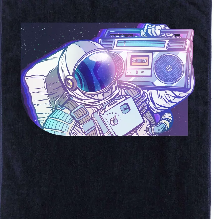 Retro Astronaut Galazy Boombox Platinum Collection Golf Towel