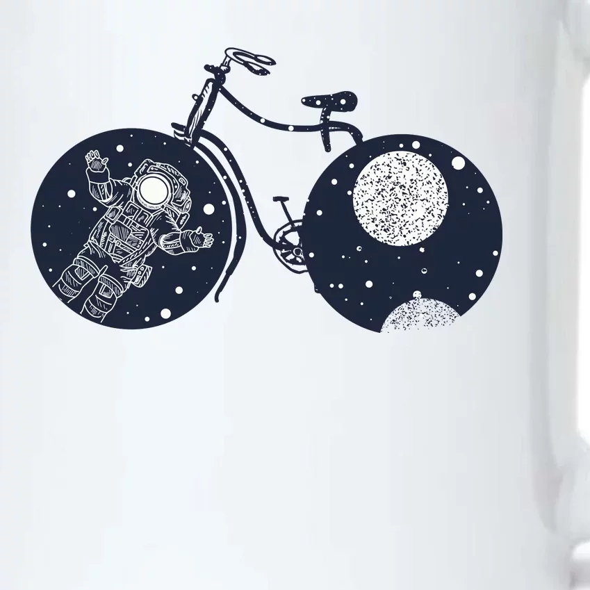 Retro Astronaut Space Bicycle Black Color Changing Mug