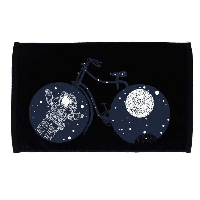 Retro Astronaut Space Bicycle Microfiber Hand Towel