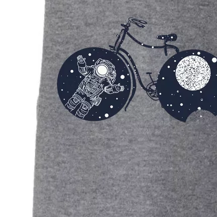 Retro Astronaut Space Bicycle Doggie 3-End Fleece Hoodie