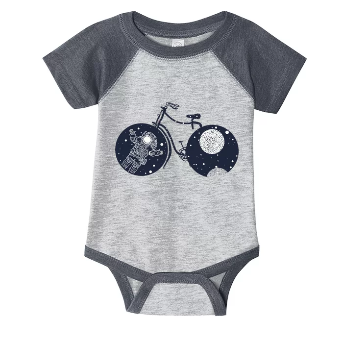 Retro Astronaut Space Bicycle Infant Baby Jersey Bodysuit